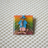 Signed Lucinda Woman Pins, Colorful Rainbow Lady Umbrella 021321