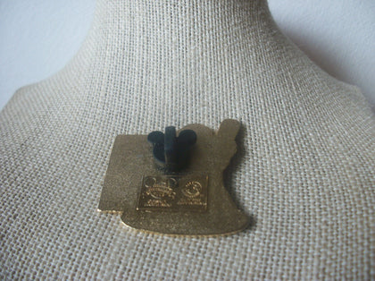 Vintage Stick Pin, Signed 2008 Disney, Baseball Mickey, Enameled, Gold Tone 70217