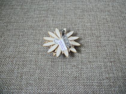 Vintage Lucinda Pins Festive Poinsettia Cranberry Red Glitter 021321