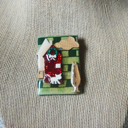 RARE Lucinda House Pins, Christmas Night Cloud Little Cat Love Forever 61318