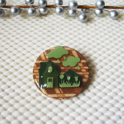 RARE Lucinda House Pins Wind Blowing Rain Irish Tulips 41017