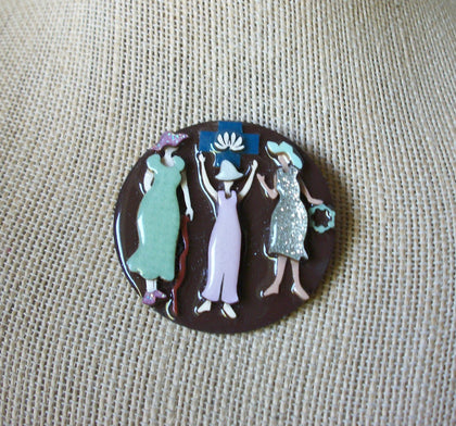 Vintage Lucinda Woman Pins, Celebrating Life Love 021321