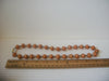 Vintage 19" Necklace African Paper Beads Honey Amber Tone 40820