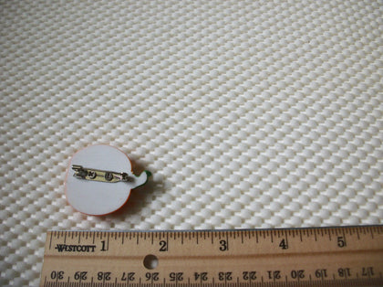 Vintage Brooch Pin, Halloween Pumpkin Old Plastic 030621