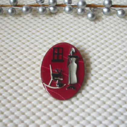 RARE Unique Lucinda Woman Pins Silver Dress Ready For Night Out 41017