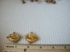 Vintage Clip On Earrings Gold Toned Baroque Faux Pearl Onyx 61717