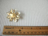 Vintage Brooch Pin, Flower Shell Petals Faux Pearl, Gold Tone  82317