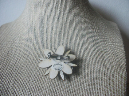 RARE, Vintage Brooch Pin, Designs By Lucinda, Snowflake, Bejeweled Glitter, Rhinestones Lucite, Pins By Lucinda 021321