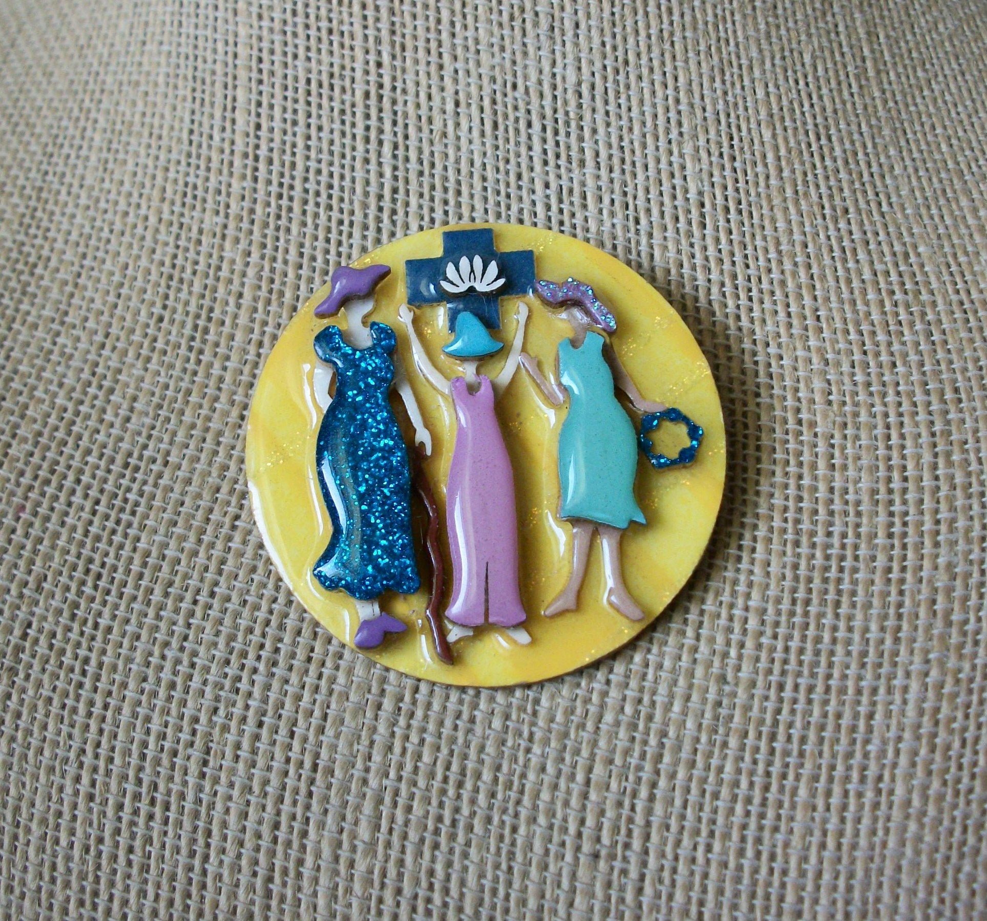 Vintage Lucinda Woman Pins, Celebrating Life Love 021321