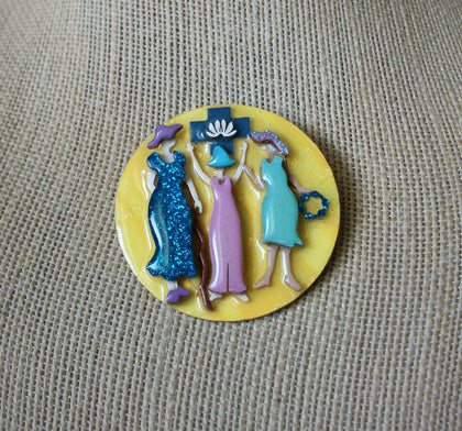 Vintage Lucinda Woman Pins, Celebrating Life Love 021321