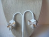 Swan Logo Gold Tone, Swarovski Clear Crystals, Ribbon Clip On Earrings 60218