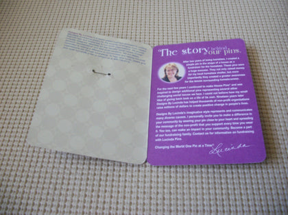 Designs By Lucinda ~ Vintage SMALL “Pink Explosion! With Green Jewels” FLOWER Pin / Brooch ~ Some Shimmer, Shine And Several Layers Of Petals!