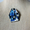 Hard To Find Vintage Lucinda House Pins, Christmas Glitter Snow Cat Snowflakes 61318