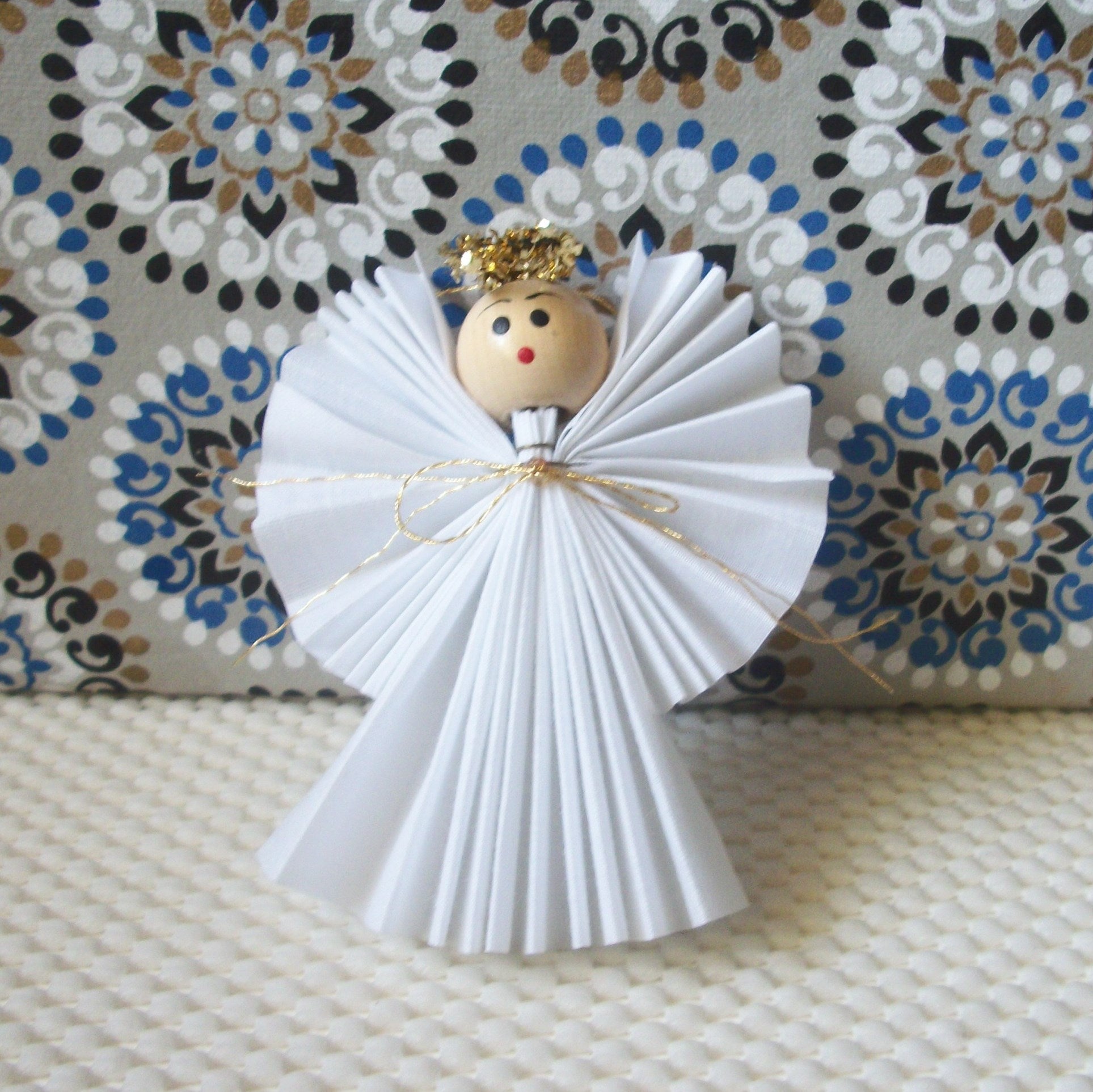 Vintage Hand Made Christmas Angels Lot of 5