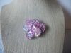 Vintage Jewelry Pink Rhinestone, Aurora Borelias, Silver Toned, Pansy Flower Brooch Pin 61318