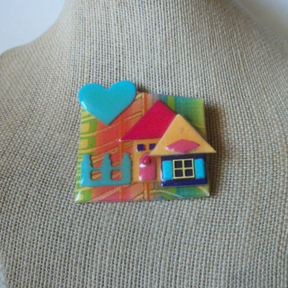 Vintage Lucinda House Pins, Colorful Dream Home Heart Love Fence Sweet Home 021321