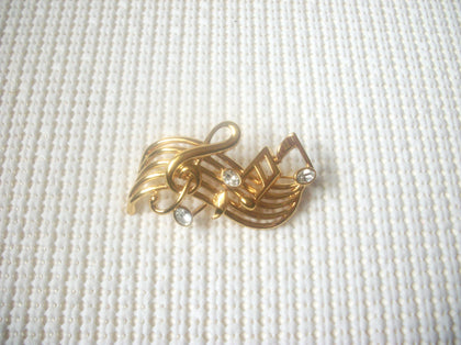 Beautiful Music Notes Clear Crystals  Brooch Pin 73017