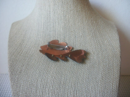 Vintage Jewelry, Copper, Tribal, Native Symbols, Dark Blue Patina Water, Symbol For Fish Water Food, Life Brooch Pin 51018