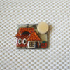 Highly Detailed Lucinda House Pins, Halloween Glittery Moon Pumpkin Little Cat 61318