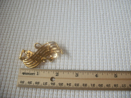 Beautiful Music Notes Clear Crystals  Brooch Pin 73017