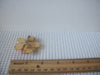 Thicker Vintage Brooch Pin, Pretty Yellow Orange Old Plastic Flowers 023021