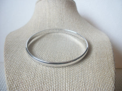 Signed MONET Stainless Steel Bangle Silver Tone, Vintage Bracelet 022121