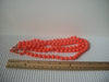Chunky Multi Strand Necklace, Bright Orange Old Plastic 18" - 20" Long 82016