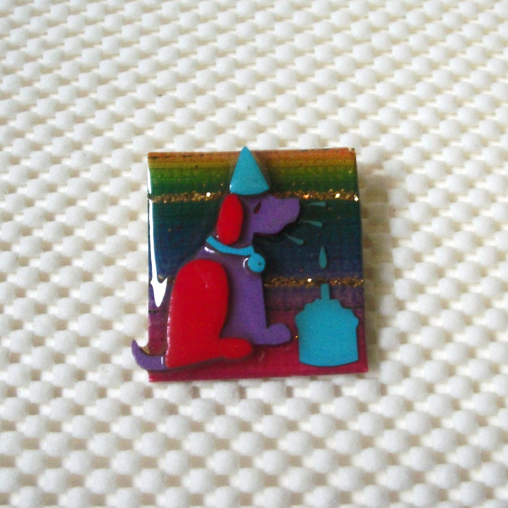 RARE Hard To Find Lucinda Pet pins, Birthday Boy Dog Cake Candles 61318