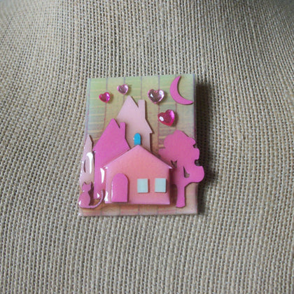 RARE Lucinda Valentine`s Day Pink Hearts Moon Love Forever 61318