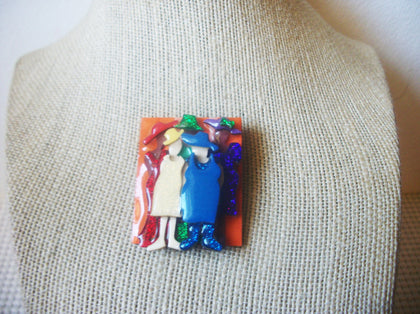 Vintage LUCINDA Woman Pin, Best Friends, Celebrating Life 60218