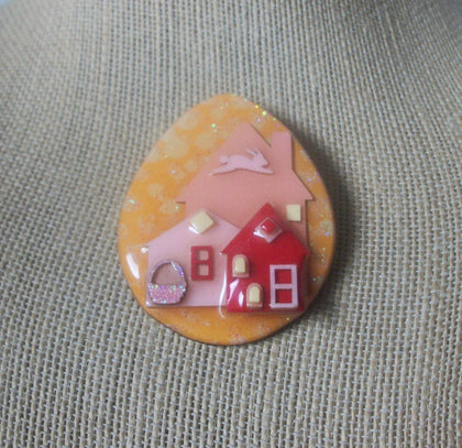 Hard To Find Lucinda House Pins, Easter Bunny Glitter Easter Basket 021321