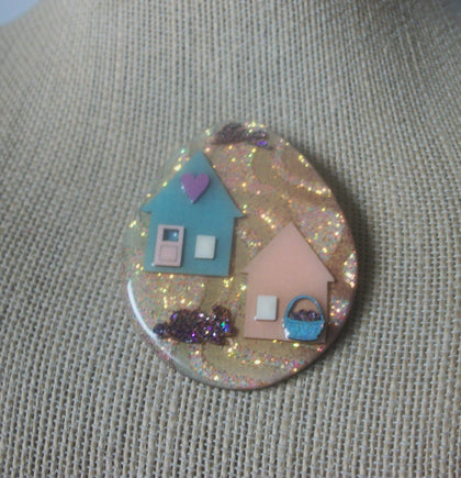 Hard To Find Lucinda House Pins, Easter Bunny Glitter Easter Basket 021321