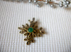 Vintage Jewelry, Signed Benedikt NY Maltese Green Glass Antiqued one Brooch Pin 91616