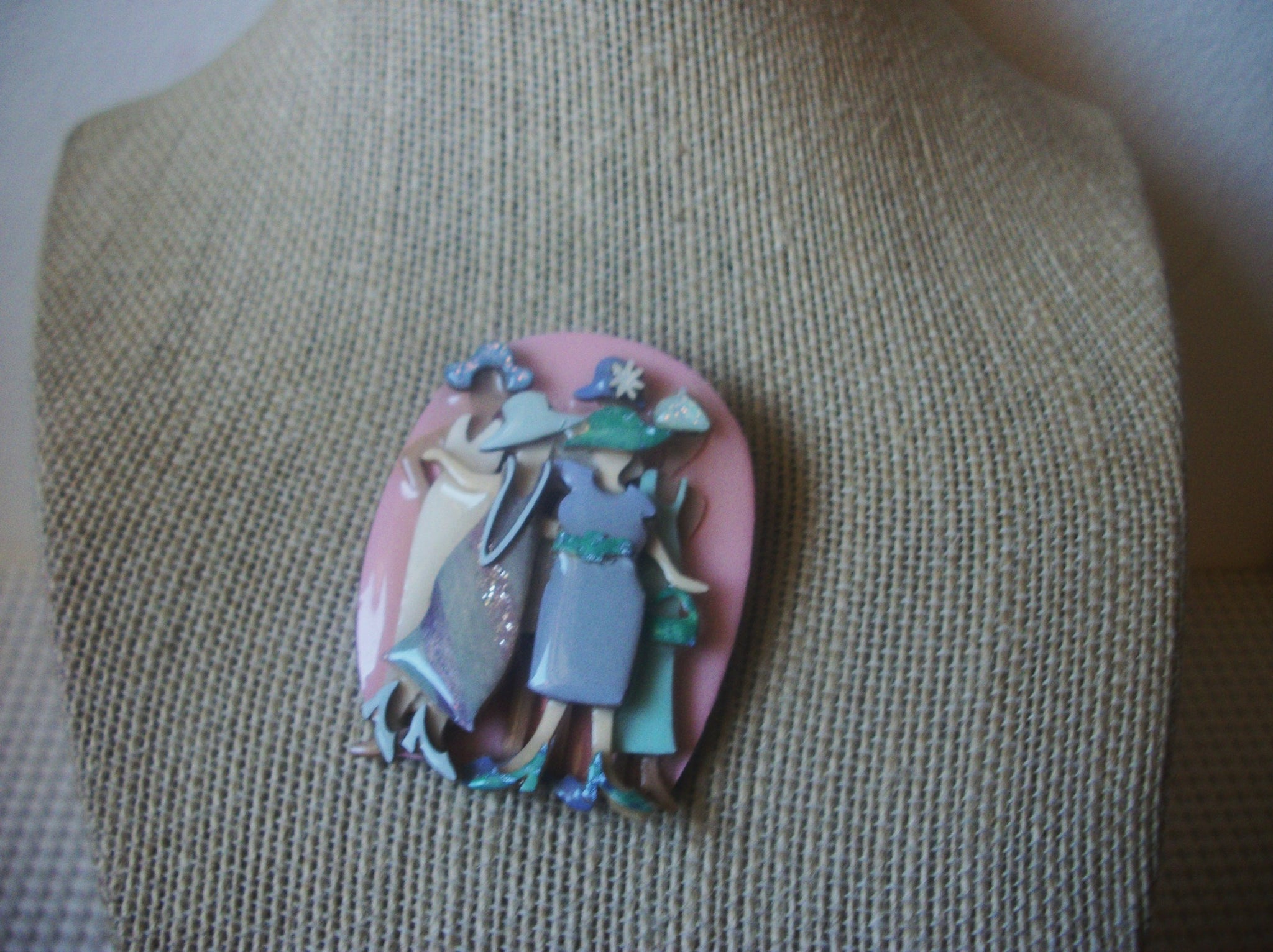 Vintage LUCINDA Woman Pin, Best Friends, Celebrating Life 60218