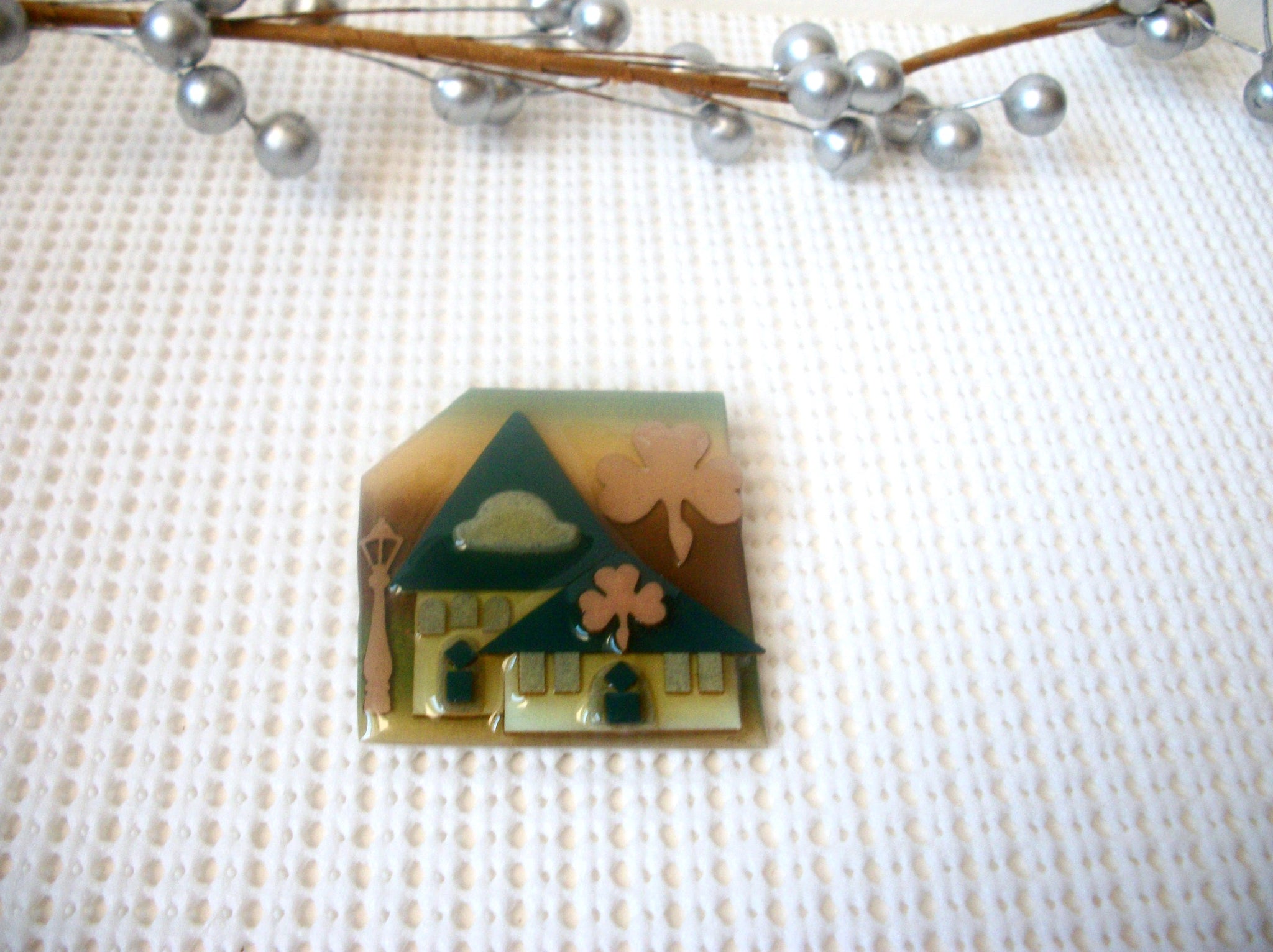 RARE Lucinda House Pins, St Patrick`s Day Clovers Irish Lantern 021321