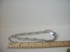 Vintage 14" - 18" Choker Necklace, Signed TRIFARI Stainless Steel Silver Tone Glossy Extender Chain 7817