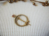 Vintage Brooch Pin, Warrior King Sword Carnelian Stone, Gold Tone 82317