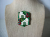 Hard To Find Vintage Lucinda House Pins, Christmas Glitter Snow Wreath Tree  61318
