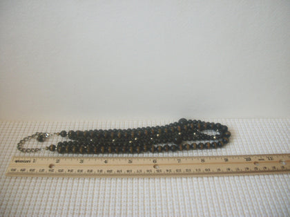 Vintage 18" Necklace, Acrylic Beads Multi Strand 030321