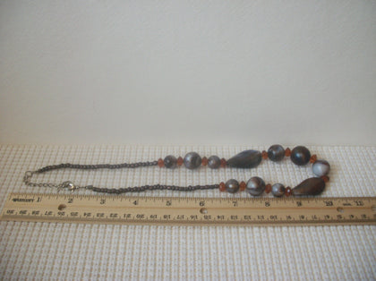 Vintage 18" - 20" Necklace, Colorful Marbleized Lucite Old Plastic 030221