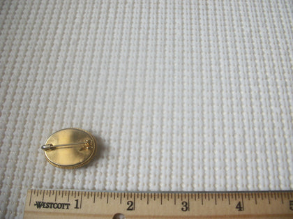 Smaller Italian Mosaic Colorful Stones Brooch Pin 73017