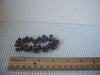 Iridescent Purple Crystal Glass Beads, Stretch Medium Size Bracelet 022121