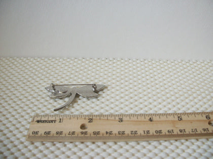 Signed LIA SOPHIA Vintage Brooch Pin, Glittery Dragonfly Paua Abalone Shell Wings Silver Tone, 122220