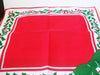 Vera Neumann 1981 Holiday Cocktail Napkin Set, 4 Signed Christmas Wreath Print Linens, Home Entertaining