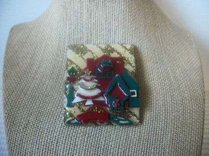 RARE Highly Detailed Lucinda House Pins, Wreath Car Lantern Glitter Festive Christmas 10817