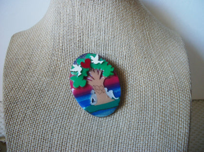 HTF! Lucinda Design Pins Lover`s Under Tree Of Life White Dove`s Heart Love