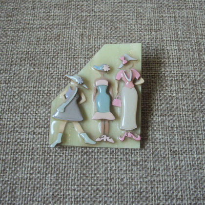 RARE Lucinda Woman Pins Classy Ladies Dressed Up 42617