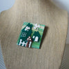 RARE Hard To Find Lucinda Irish House Shamrock Clover Mushroom Lucky Glittery 61318