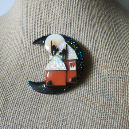 RARE Hard To Find Very Detailed Lucinda Halloween Black Cat`s Glitter 61318