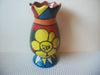 Vintage 7" Colorful Southwestern Hand Painted Clay Vase C300